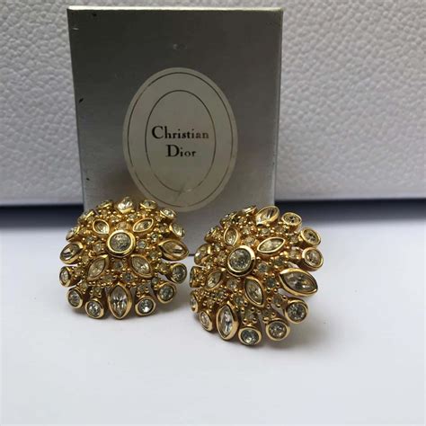 dior earrings round|christian mise en dior earrings.